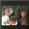 Image 1 : CHRISTOPHER LLOYD AND MICHAEL J FOX DUAL SIGNED 8X10 - WWOC COA