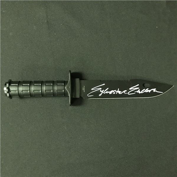 SYLVESTER STALLONE SIGNED KNIFE -CELEBRITY AUTHENTICS COA