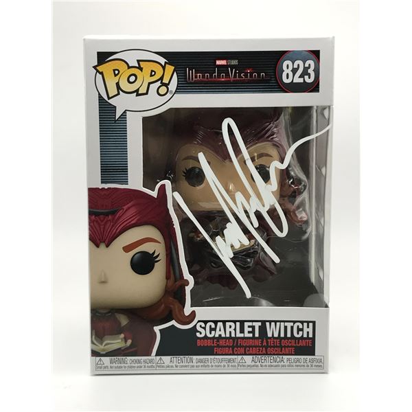 ELIZABETH OLSEN SIGNED SCARLETT WITCH FUNKO POP! KB AUTHENTICS COA