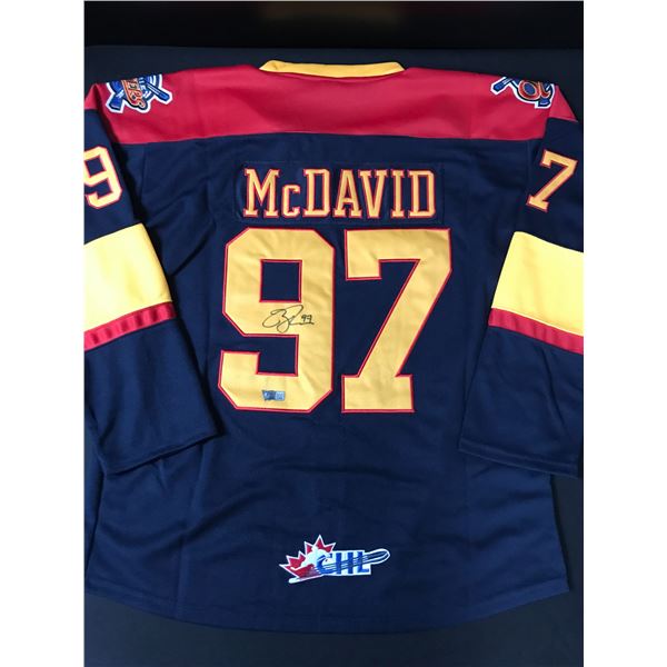 CONNOR MCDAVID SIGNED EERIE OTTERS HOCKEY JERSEY - ACE COA