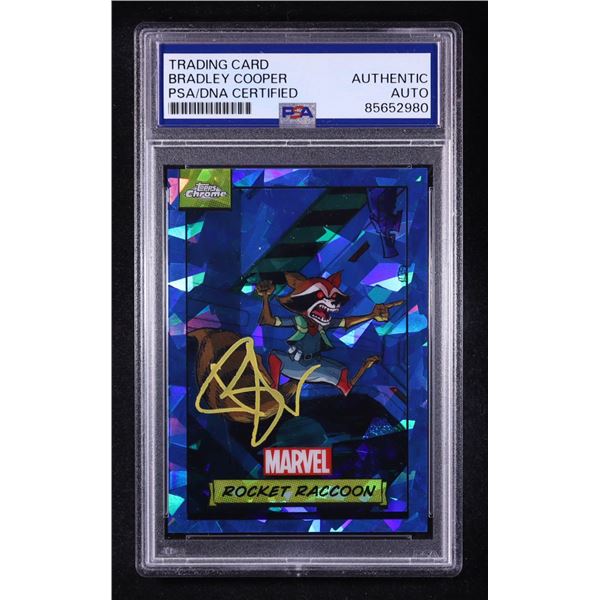 BRADLEY COOPER SIGNED ROCKET TRADING CARD - PSA COA