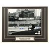 Image 1 : DON LARSEN & YOGI. BERRA DUAL SIGNED AND FRAMED 1ST PITCH PICTURE - JSA COA