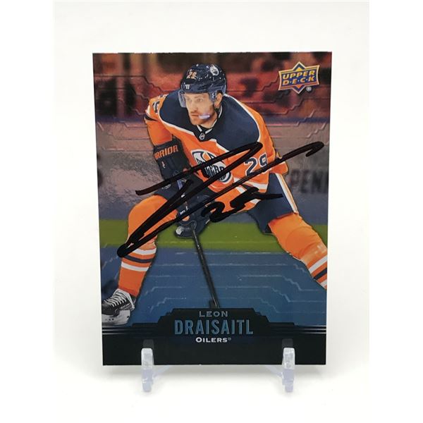 LEON DRAISAITL SIGNED TRADING CARD