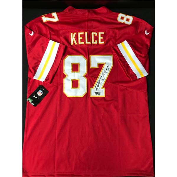 TRAVIS KELCE SIGNED KANSAS CITY CHIEFS JERSEY ACE COA
