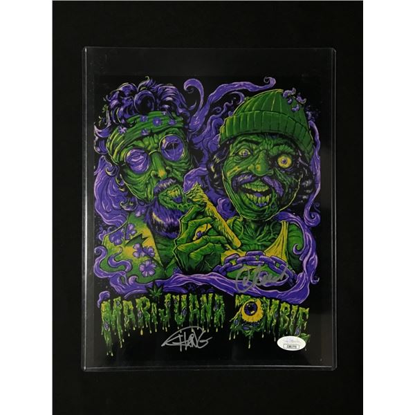 CHEECH AND CHONG DUAL SIGNED MARIJUANA ZOMBIE PICTURE - JSA COA
