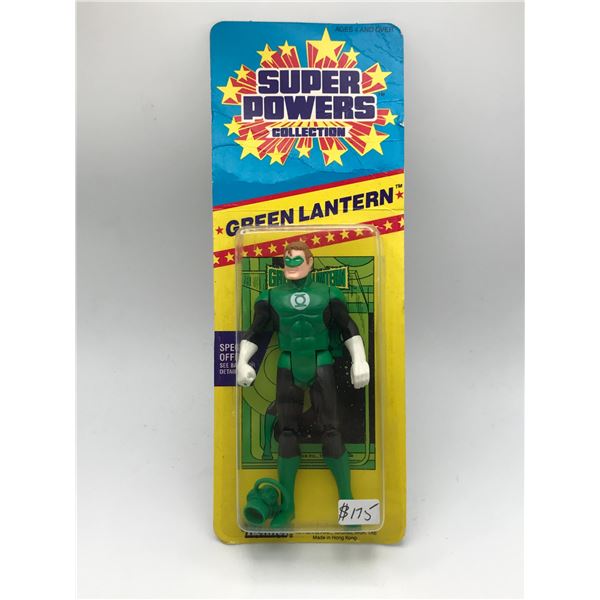 VINTAGE MINT ON CARD SUPER POWERS COLLECTION GREEN LANTERN ACTION FIGURE IN ORIGINAL PACKAGING