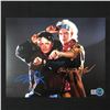 Image 1 : CHRISTOPHER LLOYD AND MICHAEL J FOX DUAL SIGNED 8X10 - WWOC COA
