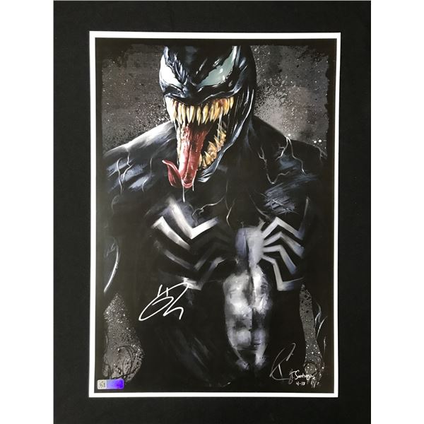 TOM HARDY SIGNED VENOM 11 X 18 - CELEBRITY AUTHENTICS COA
