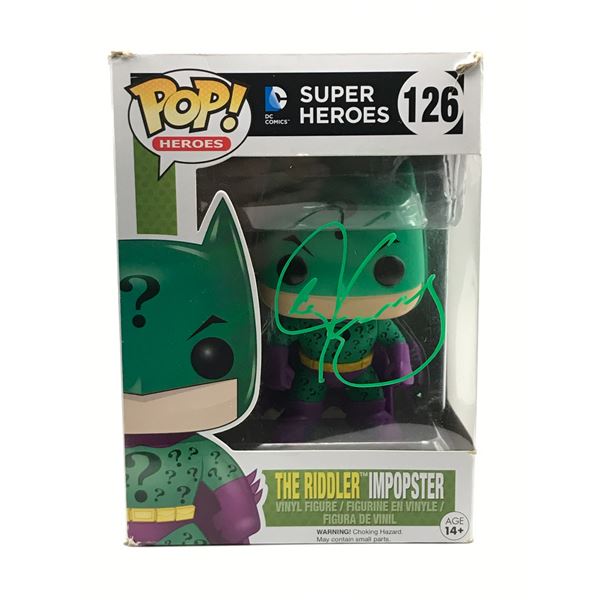 JIM CARREY SIGNED RIDDLER FUNKO POP - KB COA