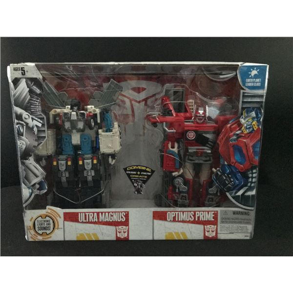 TRANSFORMERS ULTRA MAGNUS AND OPTIMUS PRIME ACTION FIGURES IN ORIGINAL BOX