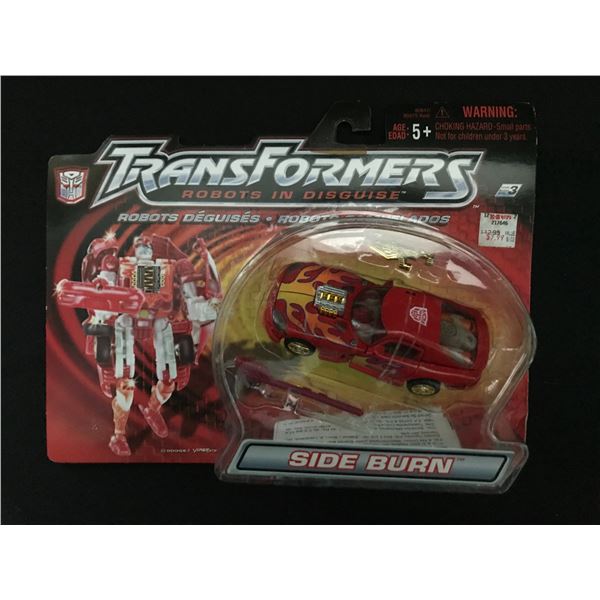 TRANSFORMERS SIDE BURN IN ORIGINAL PACKAGING