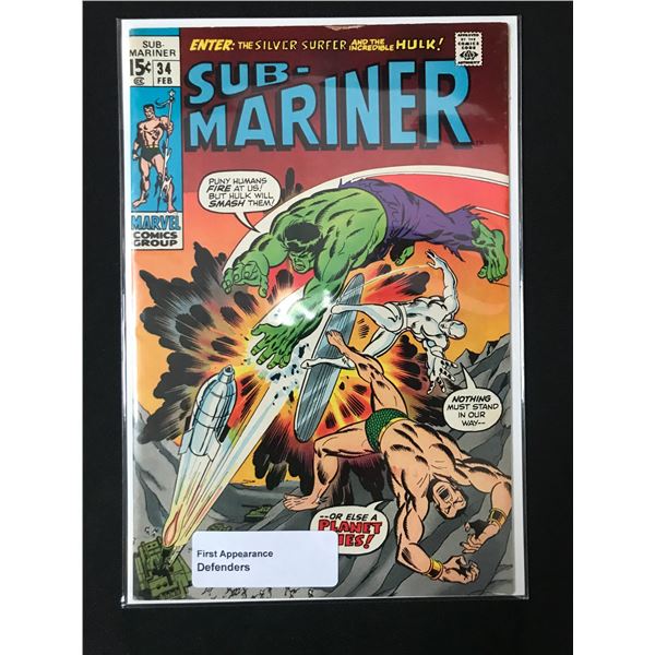SUB MARINER #34 1ST APPEARANCE THE DEFENDERS - MARVEL COMICS