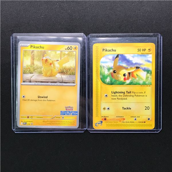 LOT OF 2 POKEMON TCG PIKACHU TRADING CARDS