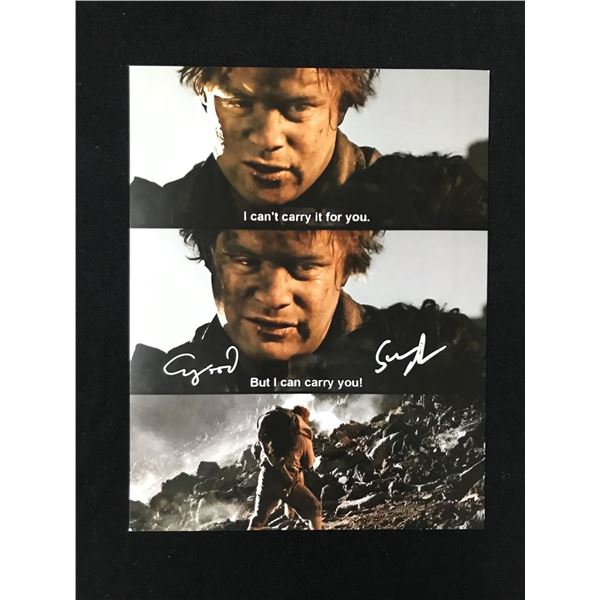 SEAN ASTIN AND ELIJAH WOOD DUAL SIGNED LORD OF THE RINGS 8X10 - WWOC COA