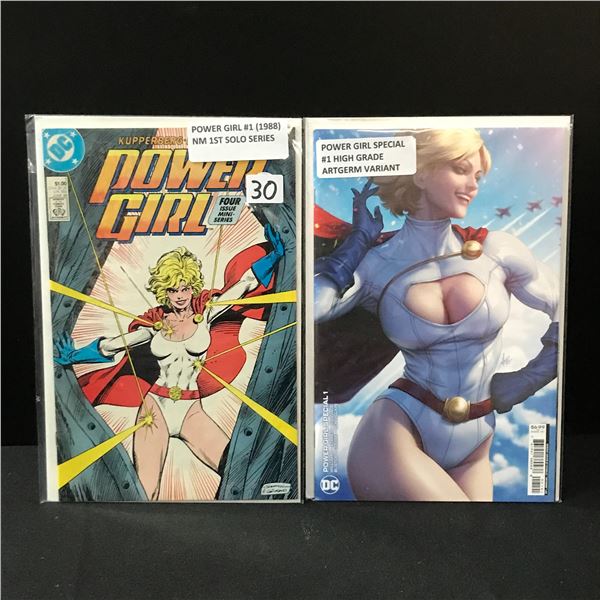 LOT OF 2 POWER GIRL #1 COMICS INCLUDING VARIANT - DC COMICS