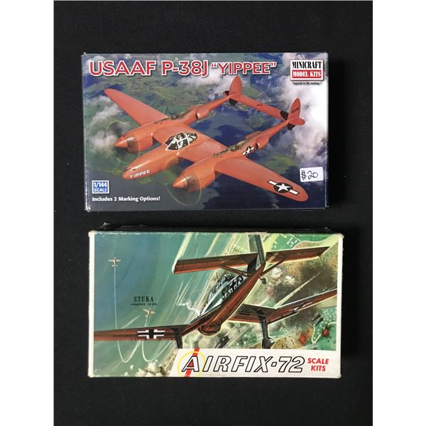 LOT OF 2 MODEL AIRCRAFT  KITS IN ORIGINAL PACKAGING