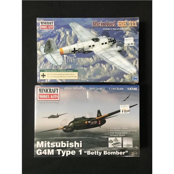 LOT OF 2 MINICRAFT MODEL AIRCRAFT  KITS IN ORIGINAL PACKAGING