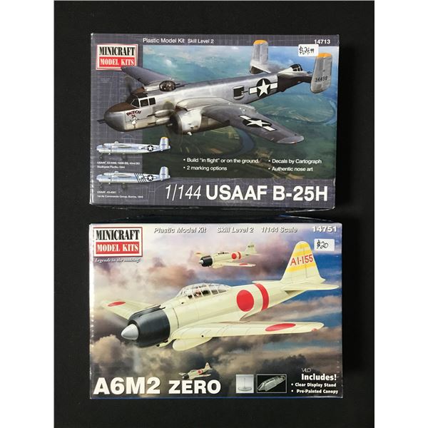 LOT OF 2 MINICRAFT MODEL AIRCRAFT  KITS IN ORIGINAL PACKAGING