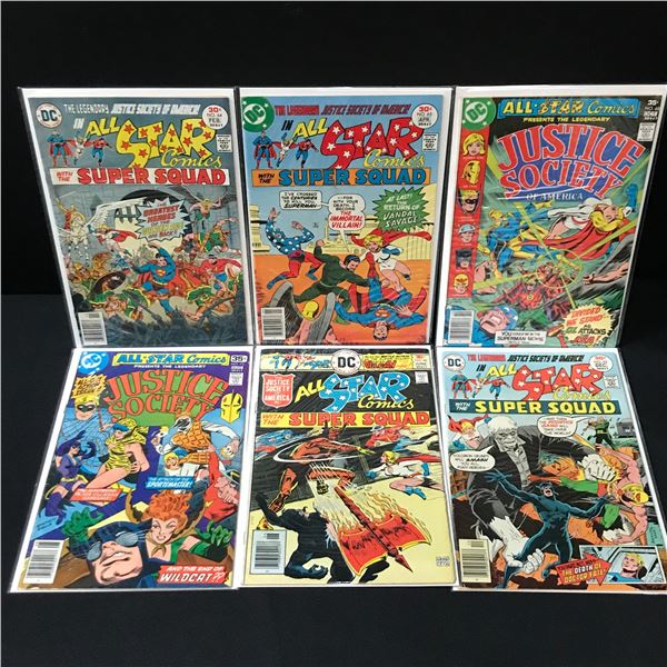 LOT OF 6 ALL STAR COMICS - DC COMICS
