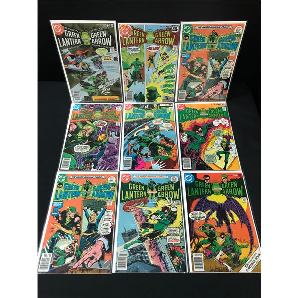 LOT OF 9 GREEN LANTERN AND GREEN ARROW COMICS - DC COMICS