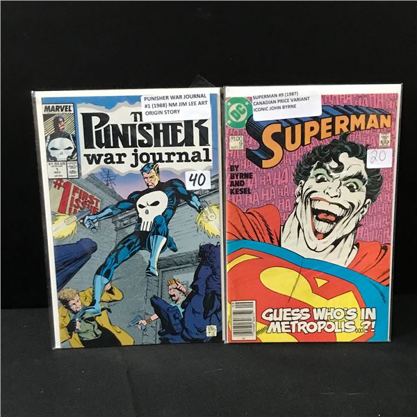 LOT OF 2 COMICS PUNISHER NO.1  AND SUPERMAN - MARVEL AND DC COMICS