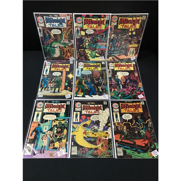 LOT OF 9 MIDNIGHT TALES COMICS - CHARLTON COMICS