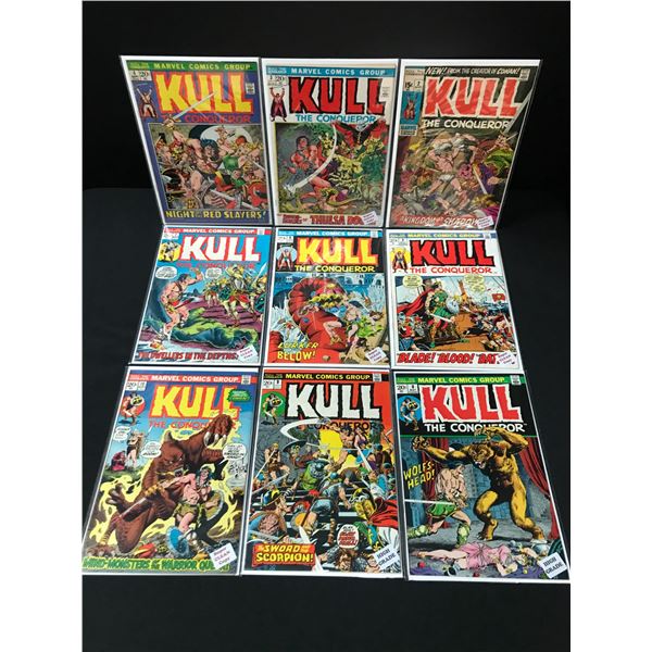 LOT OF 9 KULL THE CONQUERER COMICS - MARVEL COMICS