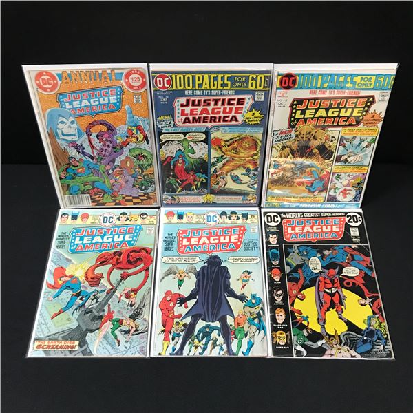 LOT OF 6 JUSTICE LEAGUE OF AMERICA COMICS - DC COMICS