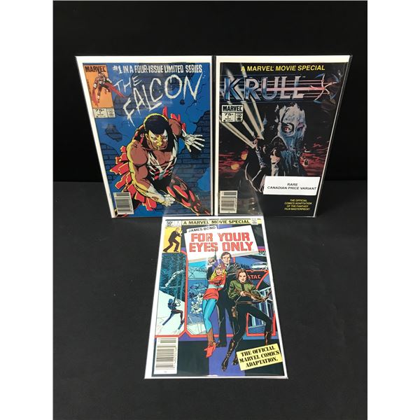 LOT OF 3 #1 MARVEL COMICS
