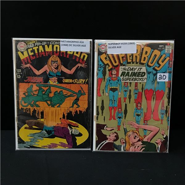 LOT OF 2 DC COMICS METAMORPHO AND SUPERBOY (1968/69)