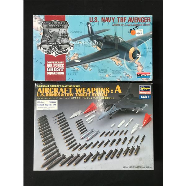 LOT OF 2 MODEL AIRCRAFT  KITS IN ORIGINAL PACKAGING