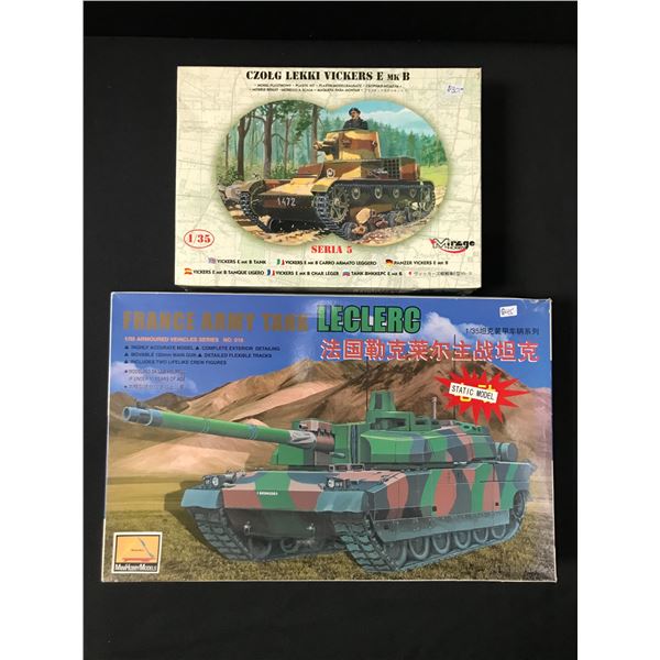 LOT OF 2 MODEL TANK  KITS IN ORIGINAL PACKAGING