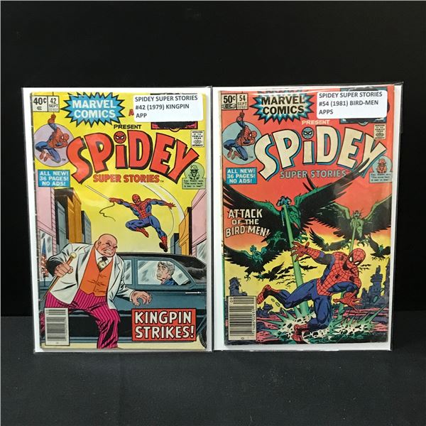 LOT OF 2 MARVEL COMICS PRESENTS SPIDEY SUPER STORIES - MARVEL COMICS
