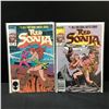 Image 1 : LOT OF 2 RED SONJA COMICS #1-2 OF A LIMITED SERIES - MARVEL COMICS