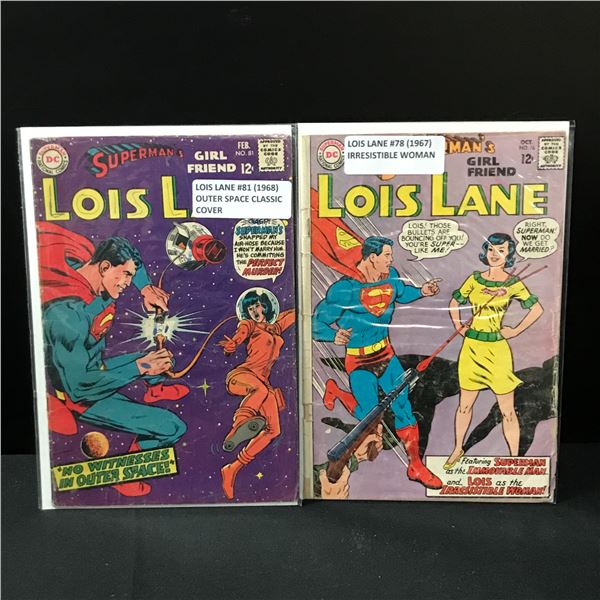 LOT OF 2 SUPERMAN'S GIRLFRIEND LOIS LANE COMICS (1967/68) - DC COMICS