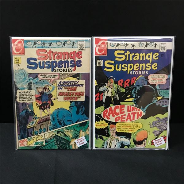 LOT OF 2 STRANGE SUSPENSE STORIES #4-5 - CHARLTON COMICS