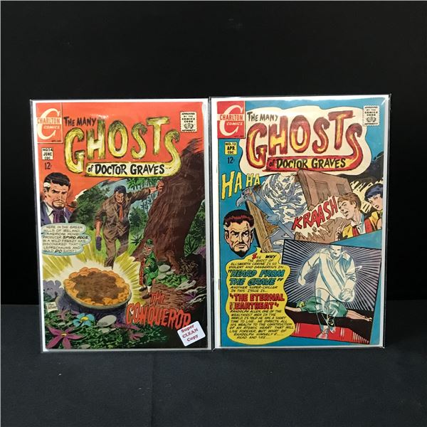 LOT OF 2 OF THE MANY GHOSTS OF DOCTOR GRAVES #13-14 - CHARLTON COMICS