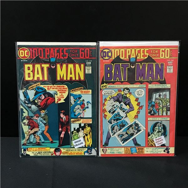 LOT OF 2 BATMAN COMICS #259-260 - DC COMICS