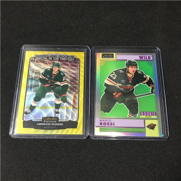 LOT OF 2 OPC PLATINUM MARCO ROSSI HOCKEY TRADING CARDS