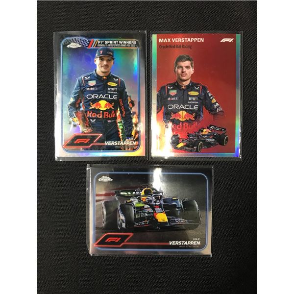 LOT OF 3 MAX VERSTEPPEN TOPPS CHROME F1 TRADING CARDS