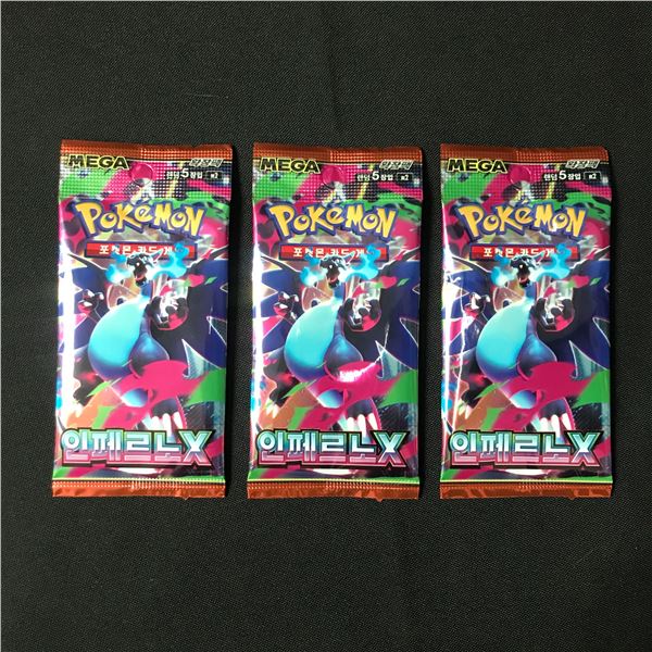 LOT OF 3 POKEMON TCG MEGA INFERNO SEALED BOOSTER PACKS