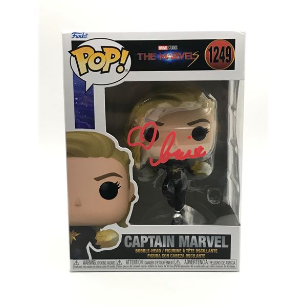 BRIE LARSEN SIGNED CAPTAIN MARVEL FUNKO POP - KB COA
