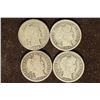 Image 1 : 4-SILVER BARBER DIMES: 1902-O, 1908-O, 13 & 1914