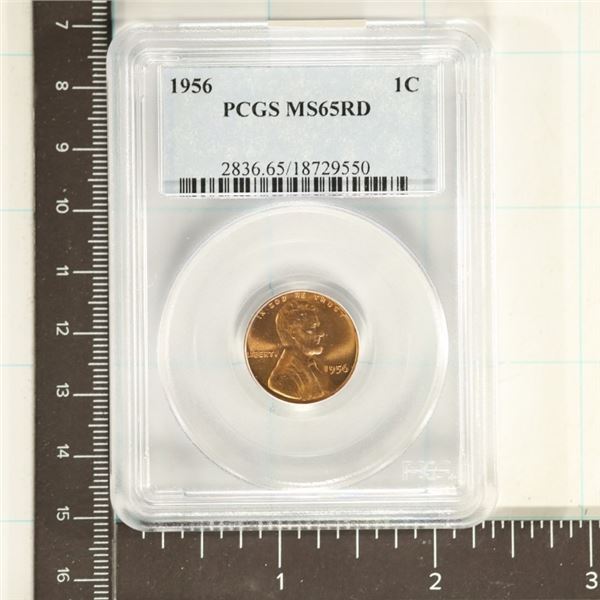 1956 LINCOLN WHEAT CENT PCGS MS65RD