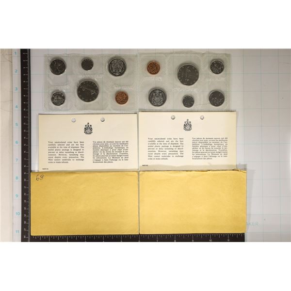 2-1968 CANADA (PF LIKE) SETS IN ENVELOPES WITH