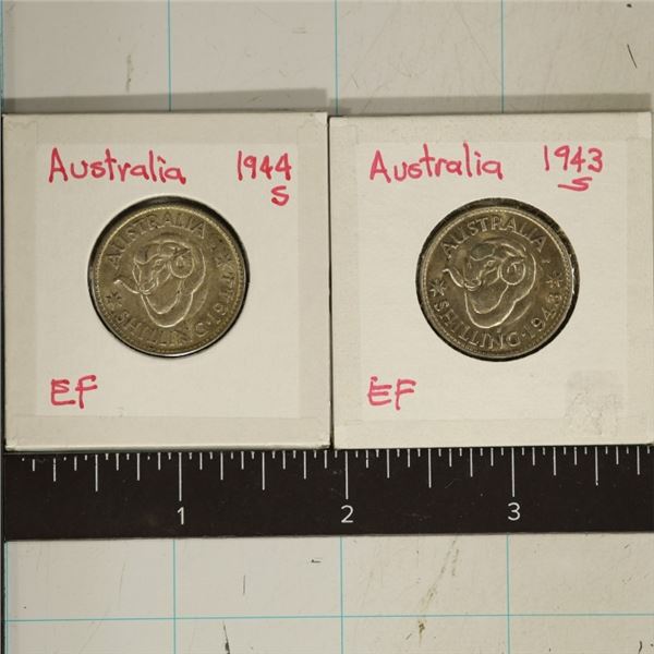 2-SILVER AUSTRALIA SILVER 1 SHILLINGS: .336 OZ ASW