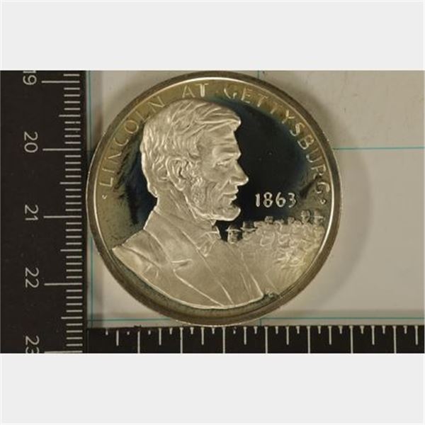 28 GRAMS STERLING SILVER ROUND LINCOLN AT