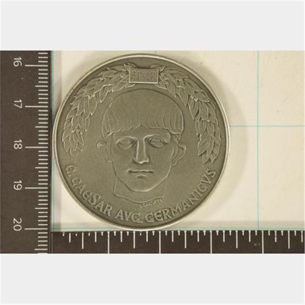 1.28 TROY OZ. STERLING SILVER CAESAR'S MEDAL "C.