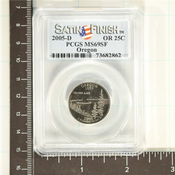 2005-D OREGON QUARTER PCGS MS69SF