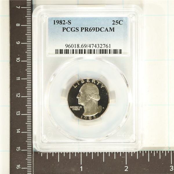 1982-S WASHINGTON QUARTER PCGS PR69 DCAM